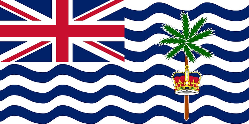 British-Indian-Ocean-Territory, flag, crown, british, waves, palm, HD wallpaper