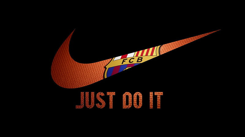 Nike FCB Logo, fc-barcelona, logo, nike, brand, HD wallpaper