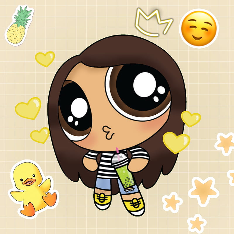 Super powerful girl, yellow, chica, cute, kawaii, superpoderosa, HD phone  wallpaper | Peakpx