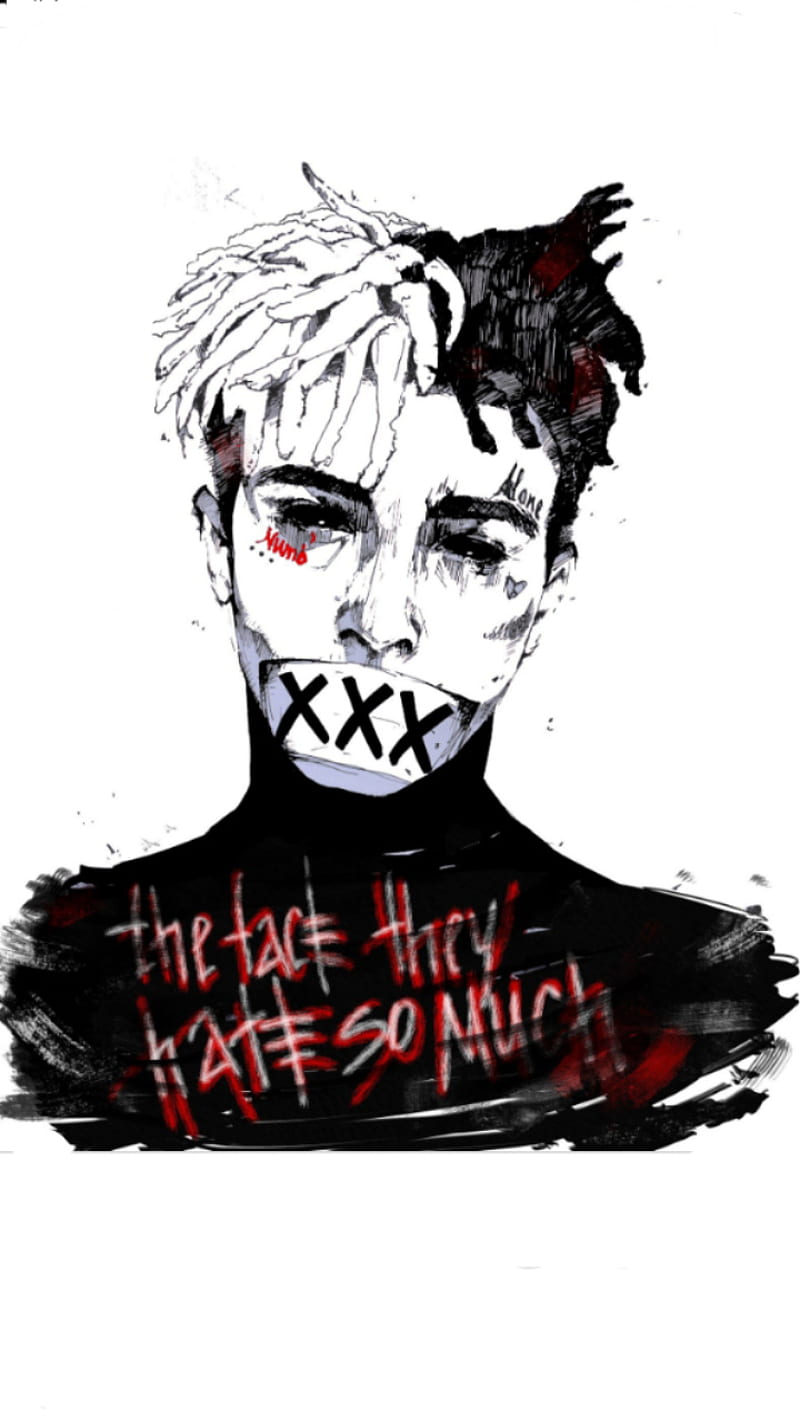 RIP X*XTENTACION, black, hateso, much, red, they, white, why, HD phone wallpaper
