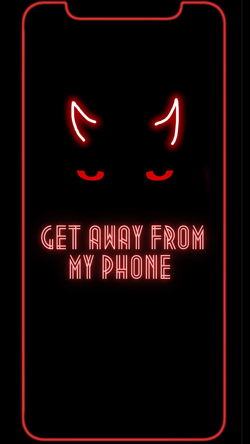 dont touch my phone , boarder, border , dont touch my phone, get away from my phone, neon, password, red, HD phone wallpaper