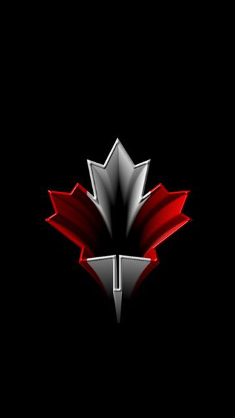 Outline Canada, hockey, maple leaf, maple leafs, red, HD phone wallpaper