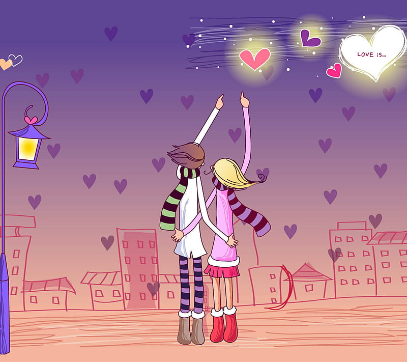 Love is, cartoon, desenho, HD wallpaper | Peakpx