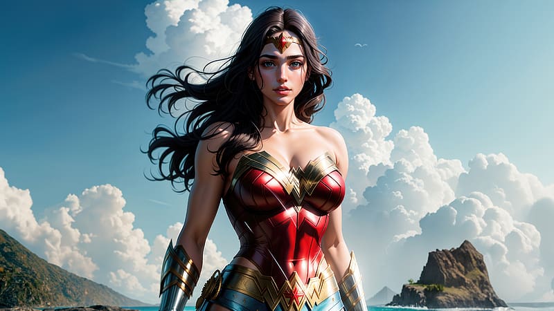 Wonder Woman The Amazonian Heroine, wonder-woman, superheroes, artist, artwork, digital-art, artstation, HD wallpaper