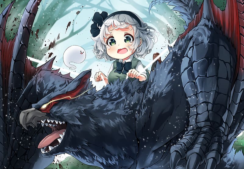 Monster Hunter anime soft shading anime girls wallpaper, 1619x960, 224464