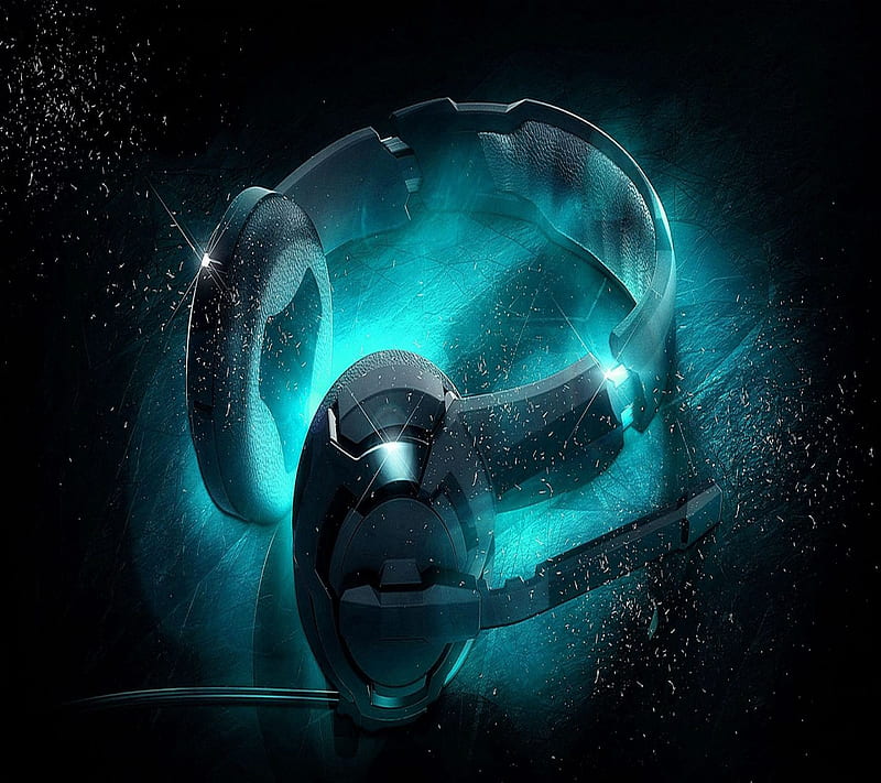 3D Digital Headphone, 2014, 3d, art, cool, effect music, new, nice, view, visual, HD wallpaper
