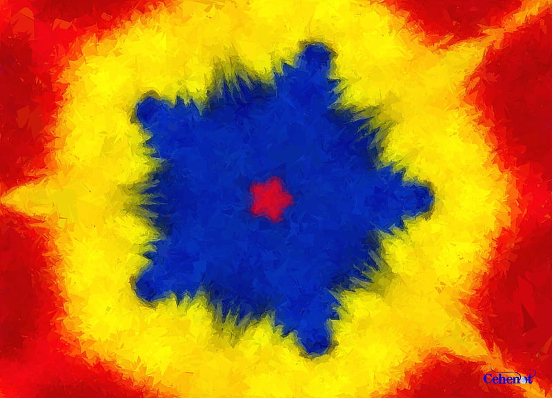 Abstract, red, zi nationala, fluffy, romania, yellow, cehenot, flag, texture, painting, pictura, national day, blue, HD wallpaper