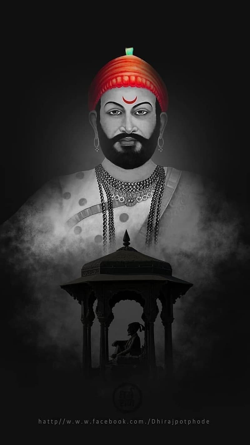 Shivaji Maharaj Black And White, shivaji maharaj , black and white, shadow, HD phone wallpaper