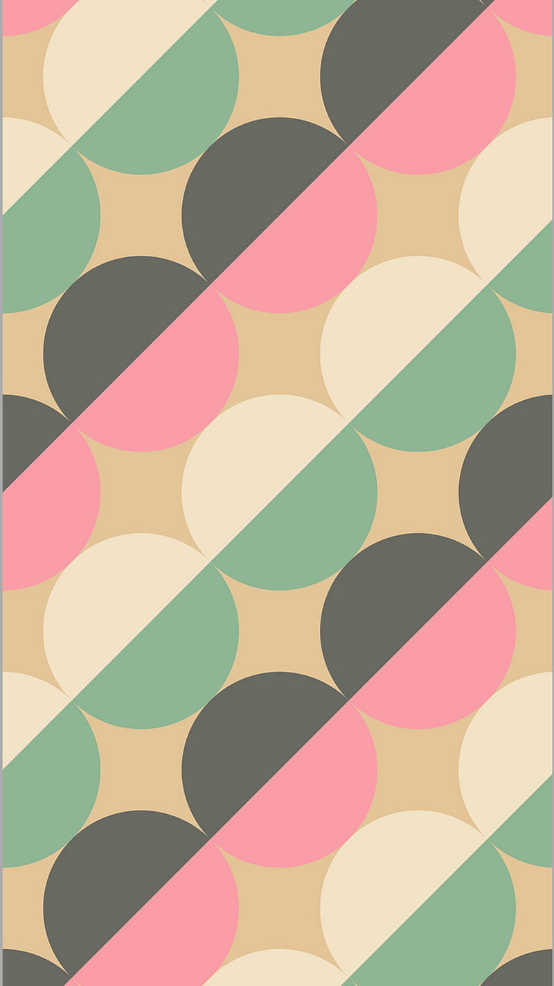 Retro Color Pattern, background, black, circle, contrast, desenho, pastel,  pink, HD phone wallpaper | Peakpx