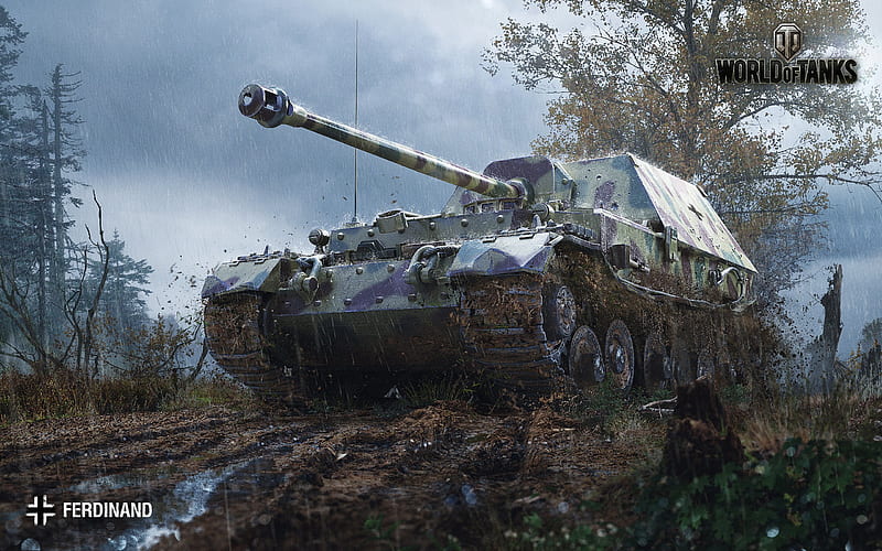 World of Tanks, Ferdinand, German self-propelled guns, tanks, WoT, HD wallpaper