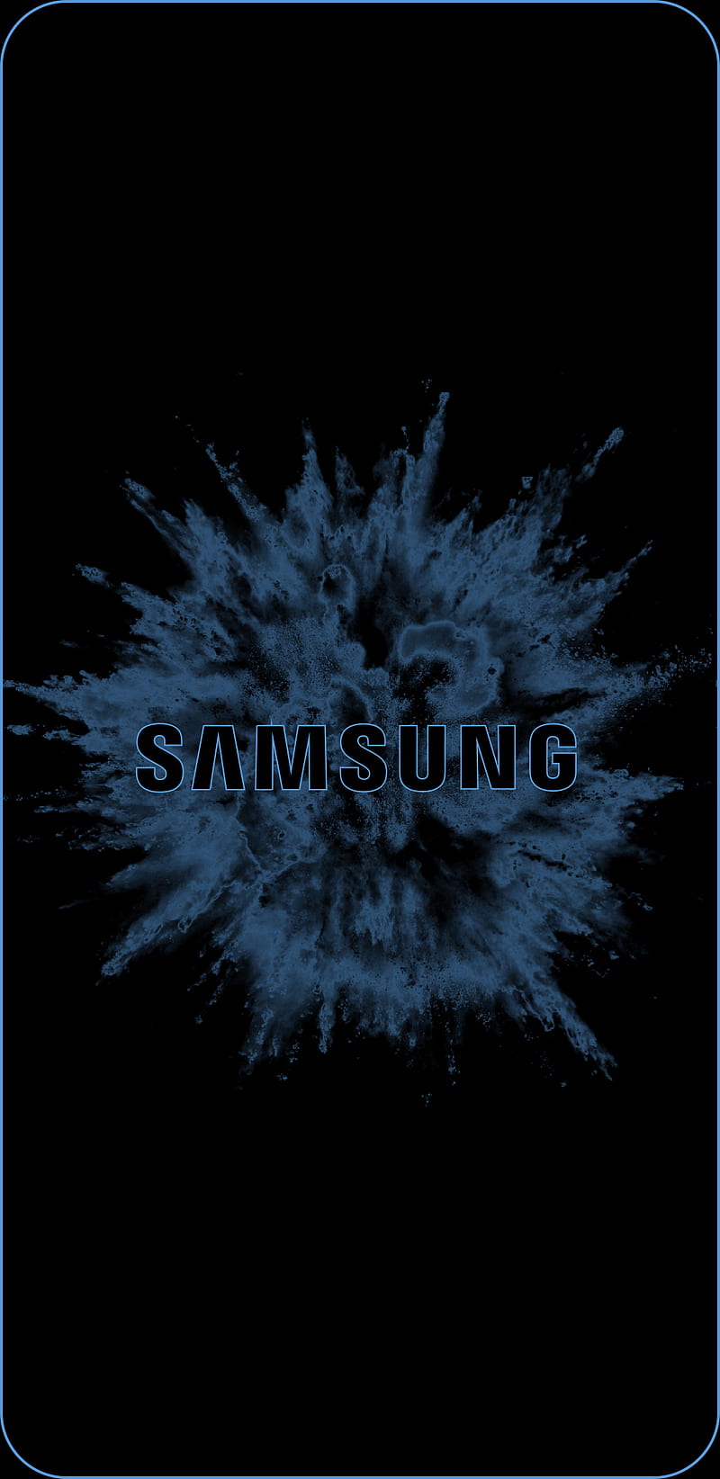 S9 Frame blue, samsung, galaxy, blue, frame, amoled, HD phone wallpaper