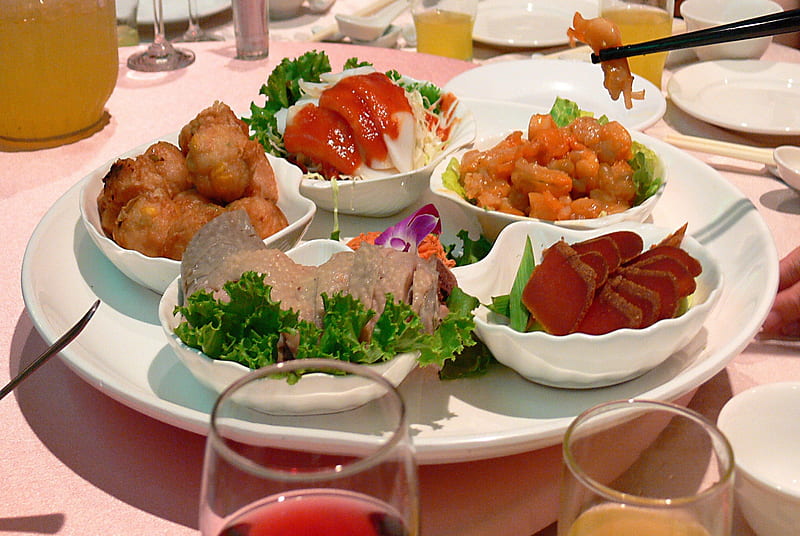 Taiwanese Cuisine, shrimp, cuisine, taiwanese, food, eggroll, meat, abstract, HD wallpaper