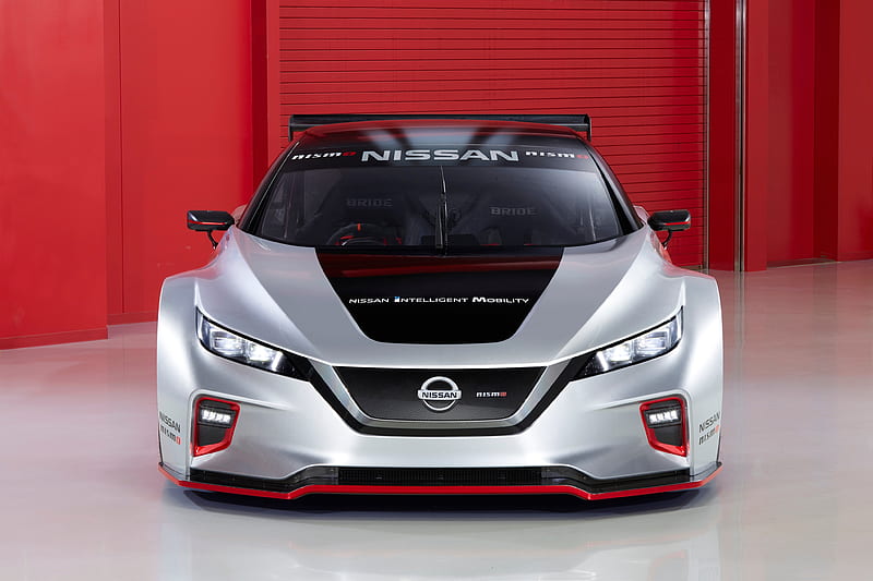 nissan leaf nismo rc, front view, electric racing cars, silver, Vehicle, HD wallpaper