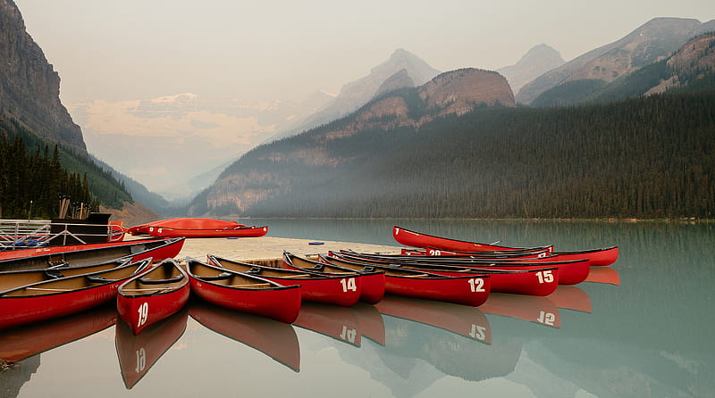 Canoeing, Lake Louise, Banff, Canada Ultra, Nature, Lakes, Travel, Canada, Canoeing, Banff, Explore, Canadian Rockies, Lake Louise, Lumix Leica Elmarit 45 mm f/2.8 macro, Olympus Pen-F, HD wallpaper