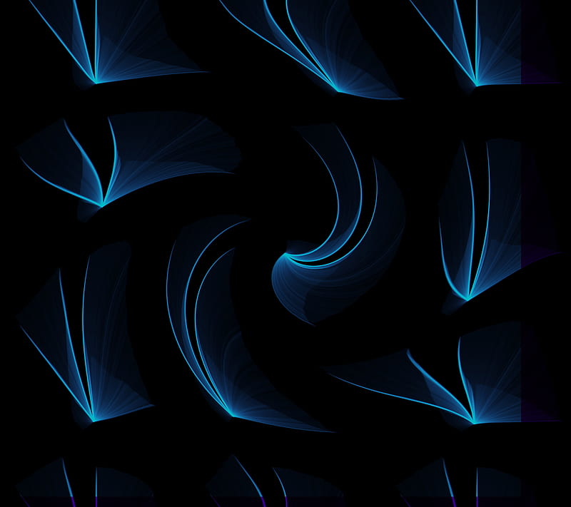 Twirl Flare Blue, abstract, HD wallpaper