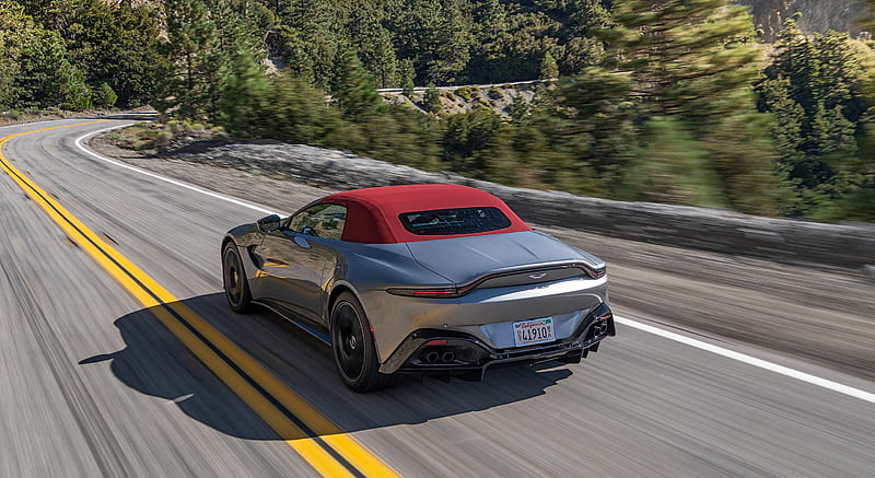 2021 Aston Martin Vantage Roadster (Color: Spirit Silver; US-Spec) - Rear Three-Quarter , car, HD wallpaper 2021 Aston Martin Vantage Roadster (Color: Spirit Silver; US-Spec) - Rear Three-Quarter , car, HD wallpaper