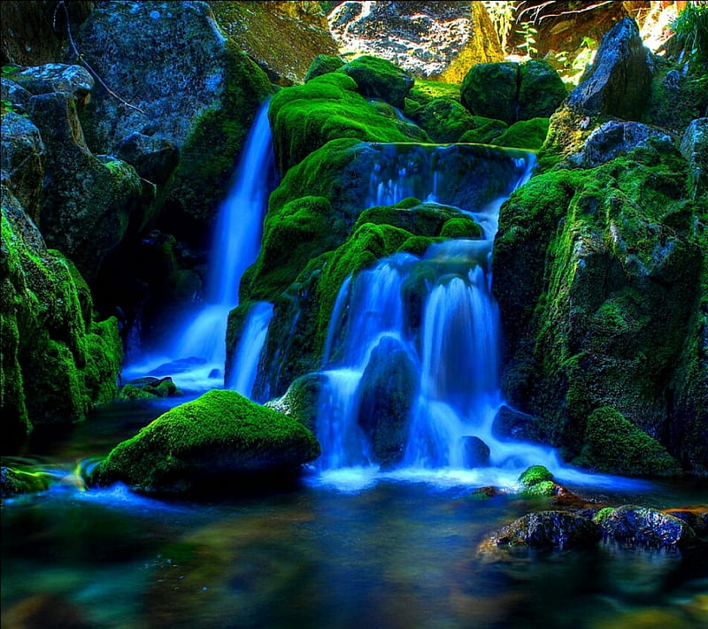 Waterfall, forest, lake, landscape, nature, river, sea, HD wallpaper |  Peakpx
