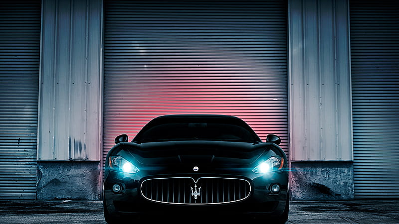 Maserati Lights, carros, maserati, lights, HD wallpaper