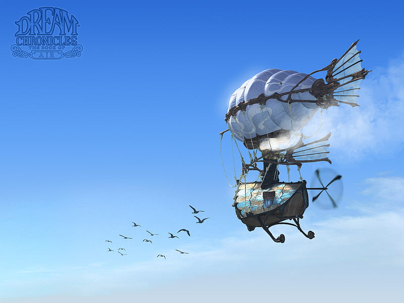 Dream Chronicles 4 - Taking Flight, airship, the book of air, sky, dream chronicles, HD wallpaper