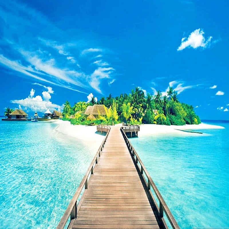 Escape, beach, getaway, island, ocean, sea, vacation, water, HD phone wallpaper