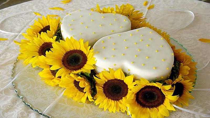 ❀⚘Torta nupcial de girasol⚘❀, bellezas, encantador, marrón, amarillo,  bonito, Fondo de pantalla HD | Peakpx