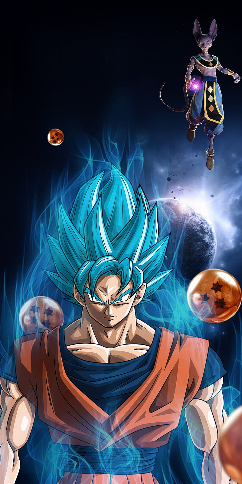 Goku vs beerus, dragon ball super, dios de la destrucción, son goku, super  saiyan azul, Fondo de pantalla de teléfono HD | Peakpx