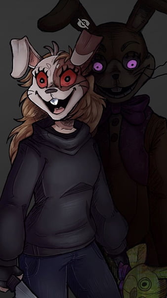 Glitchtrap and MRSGlitchtrap If you guys want this as a wallpaper or  something just put a comment Do you guys like it  rfivenightsatfreddys