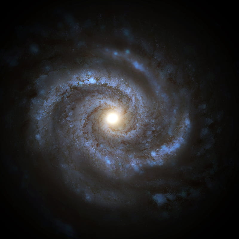 galaxy, spiral, glow, space, universe, HD phone wallpaper