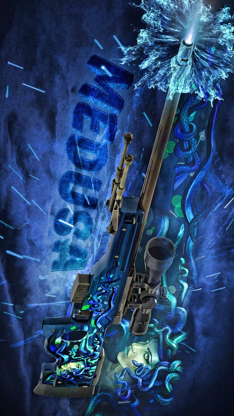 Medusa AWP, gun, HD phone wallpaper