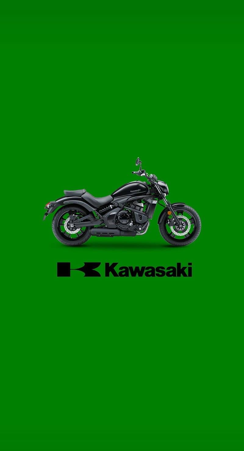 Kawasaki Vulcan S, green, kawasaki, logo, vulcan, HD phone wallpaper