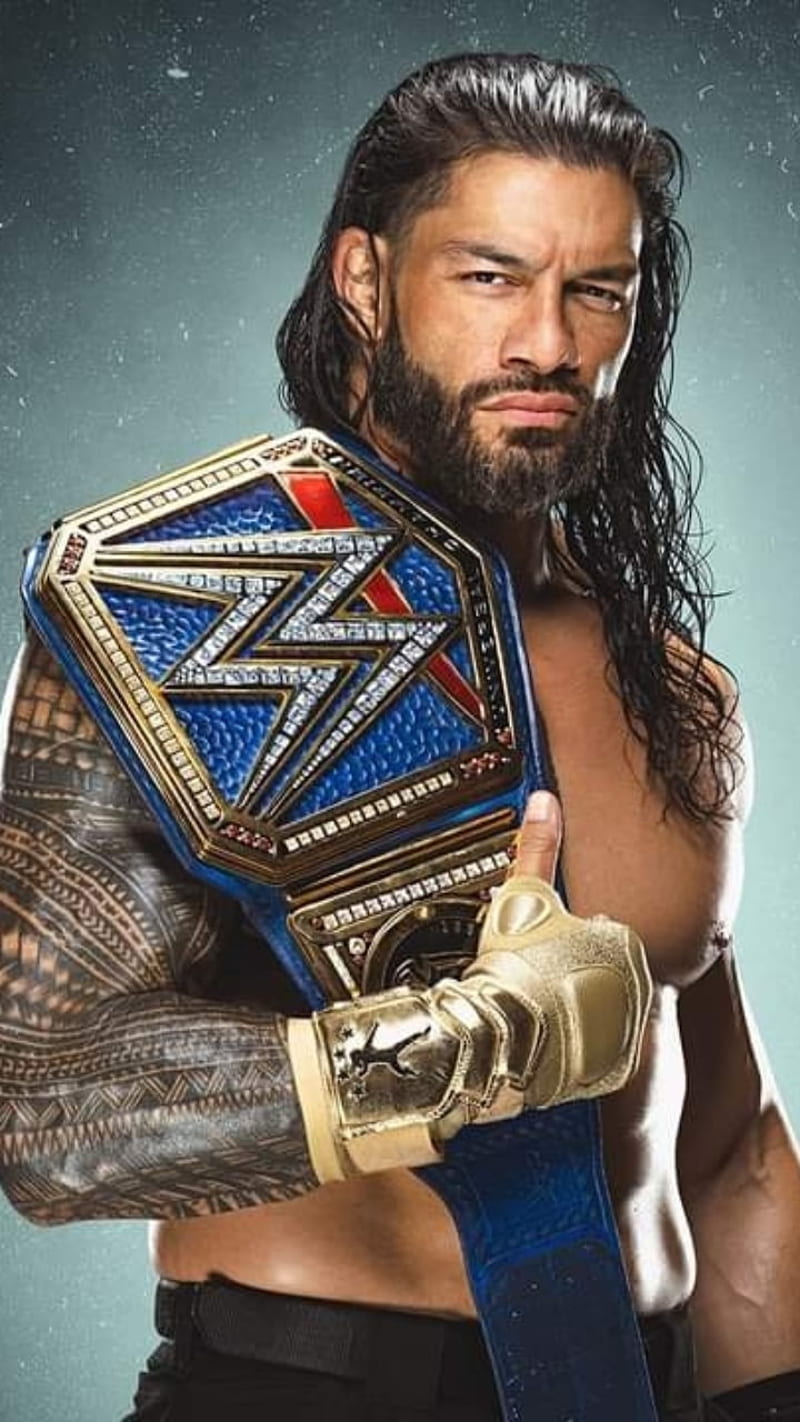 Roman Reigns, belt, nxt, raw, smackdown, title, wwe, HD phone wallpaper