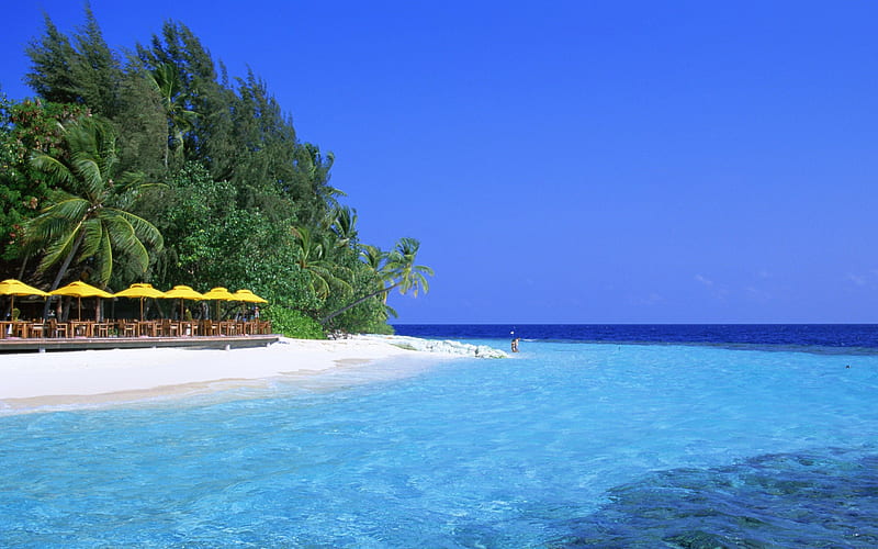 maldives scenic beauty, scenic, pristine, blue, serene, HD wallpaper