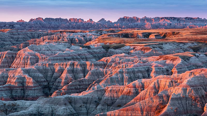 Sunrise Badlands National Park South Dakota USA Bing, HD wallpaper