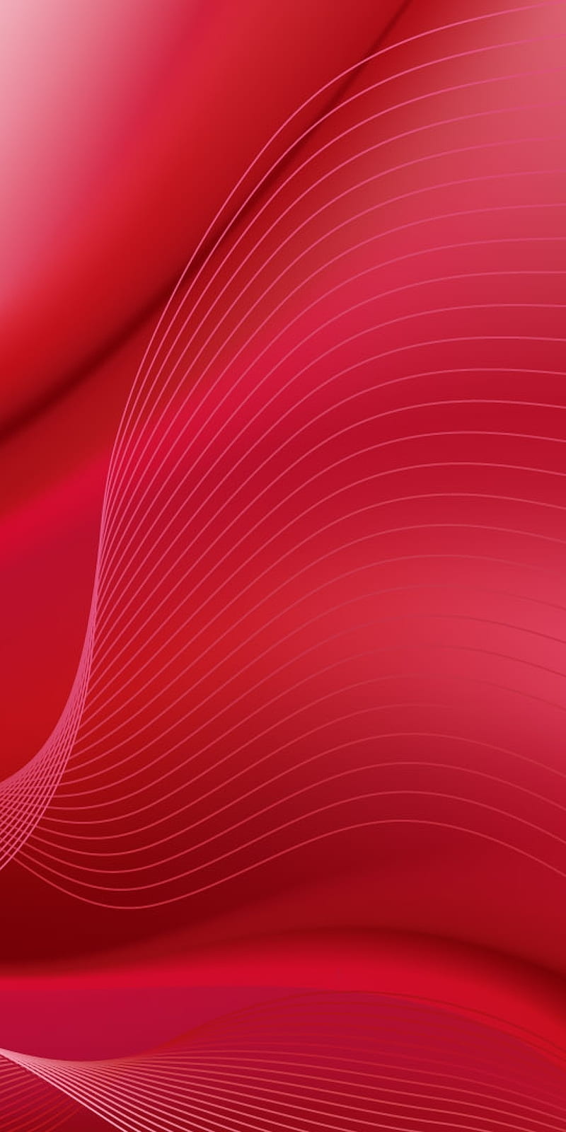 Oppo F7, abstract, android, background, f7, oppo, pattern, red, waves, HD phone wallpaper