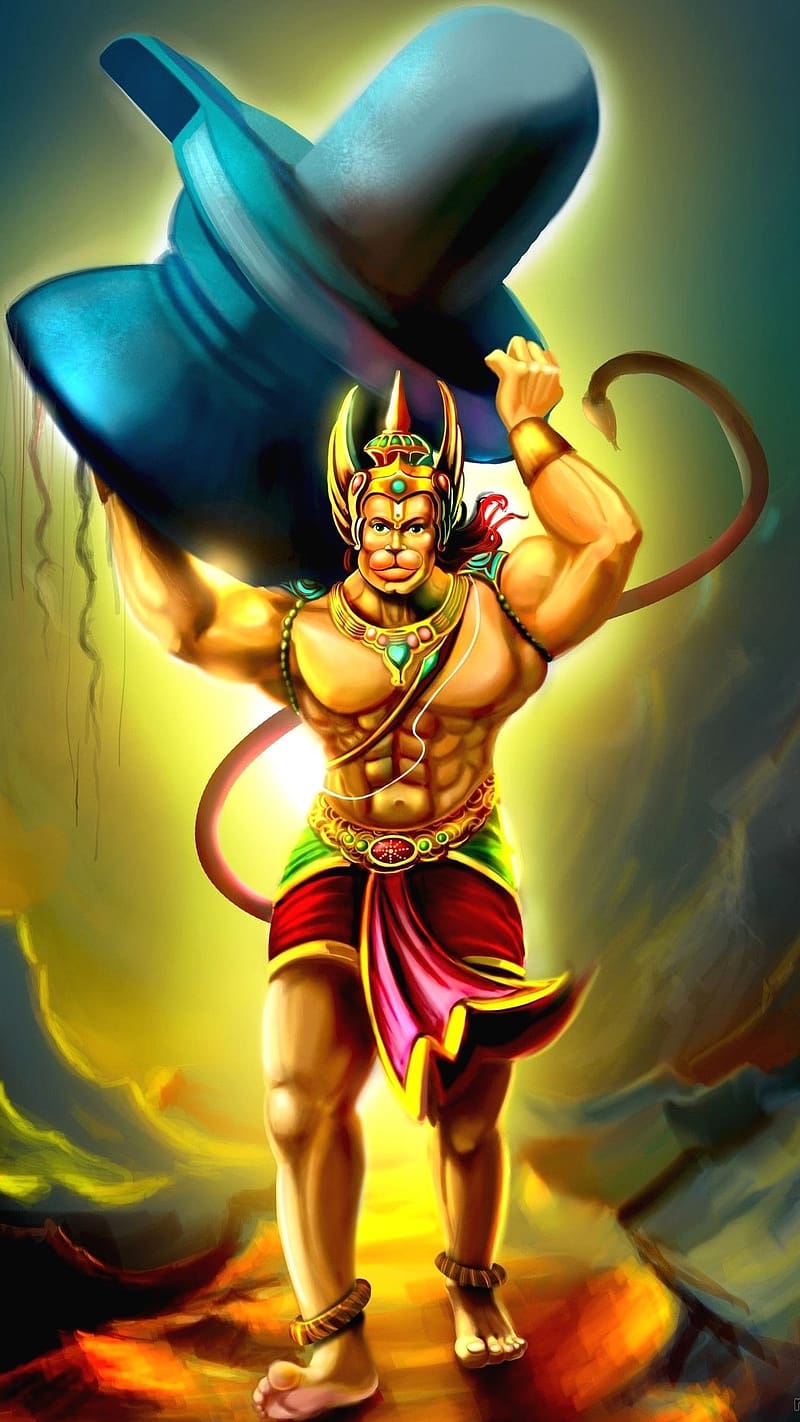 Lord Hanuman Carrying Shivling, lord hanuman, carrying shivling ...