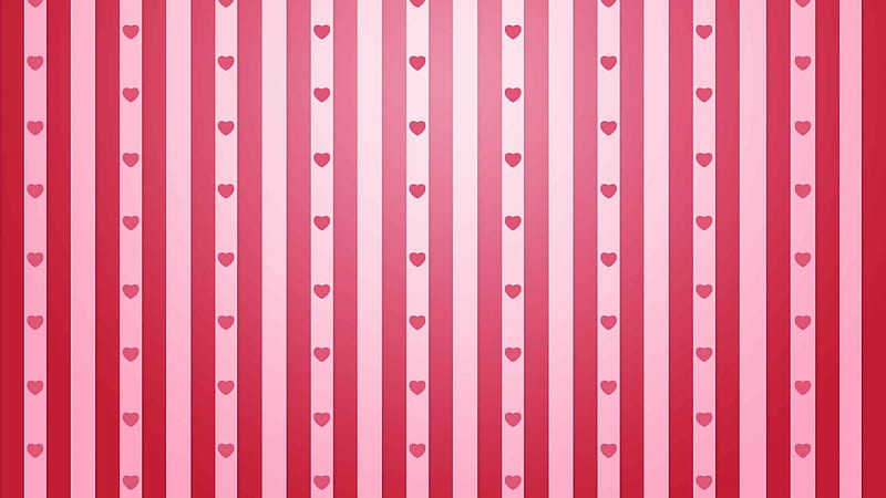 Frilly Love, pinstripes, red, corazones, love, HD wallpaper
