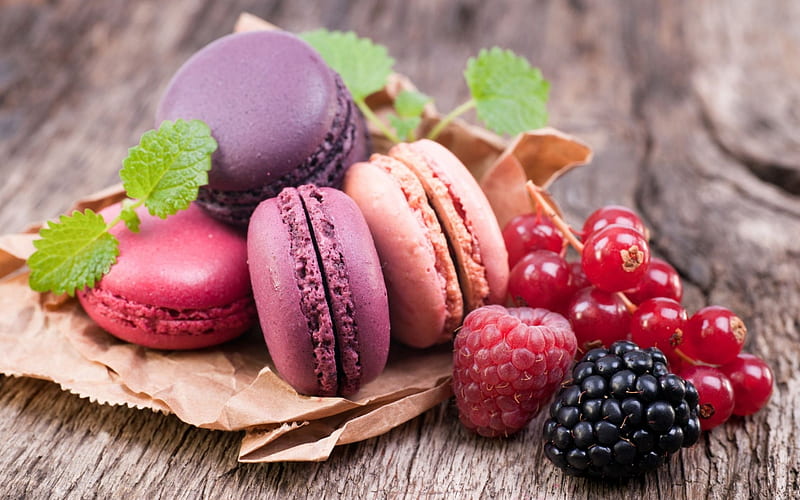 Macaroons, fruit biscuits, cakes, sweets, dessert, colorful macaroons, HD wallpaper