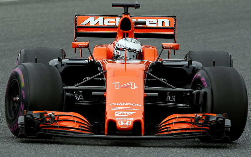 Fernando Alonso, McLaren MCL32, Formula 1, McLaren, F1, racing car, HD wallpaper