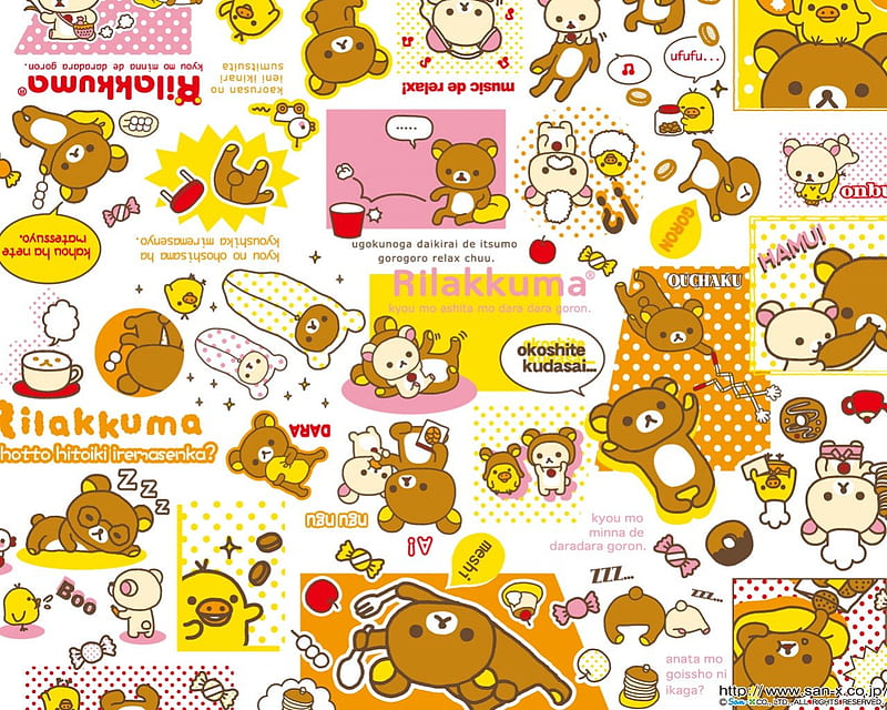 Rilakkuma, Cute, kawaii, Bear, Teddy, San-X, HD wallpaper