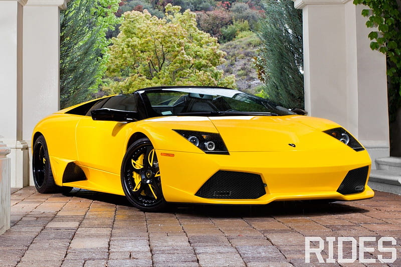 Lamborghini Murcielago LP 640 Roadster, yellow, lambo, roadster, custom  wheels, HD wallpaper | Peakpx