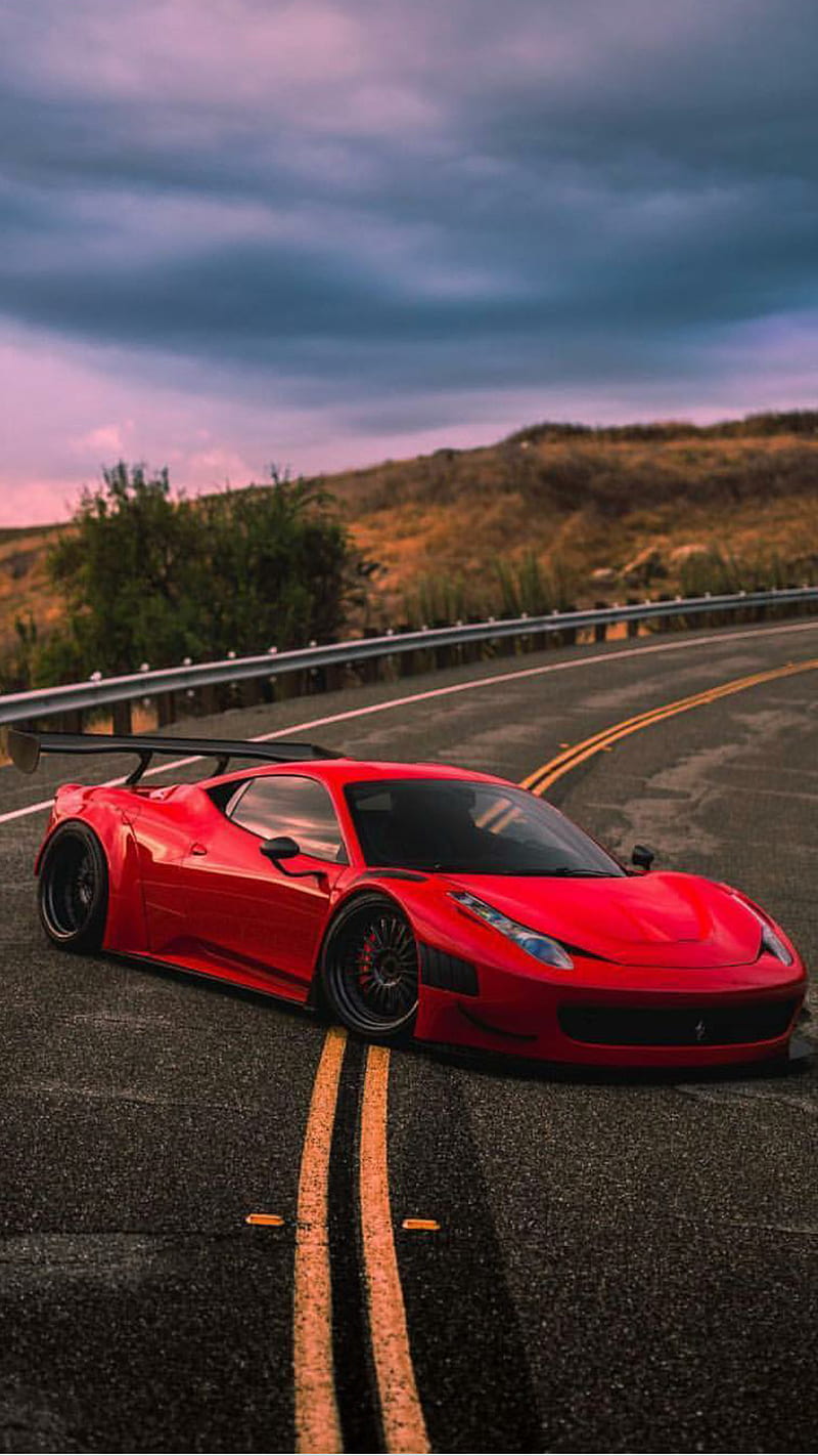 458 GT3, ferrari, red, car, supercar, sports, america, new, sunset, HD ...