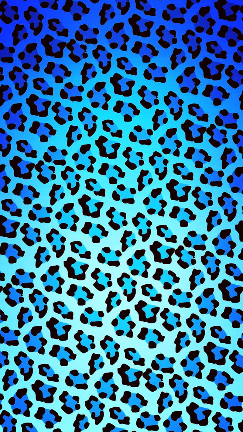 Cheetah Print, animal print, blue, HD phone wallpaper