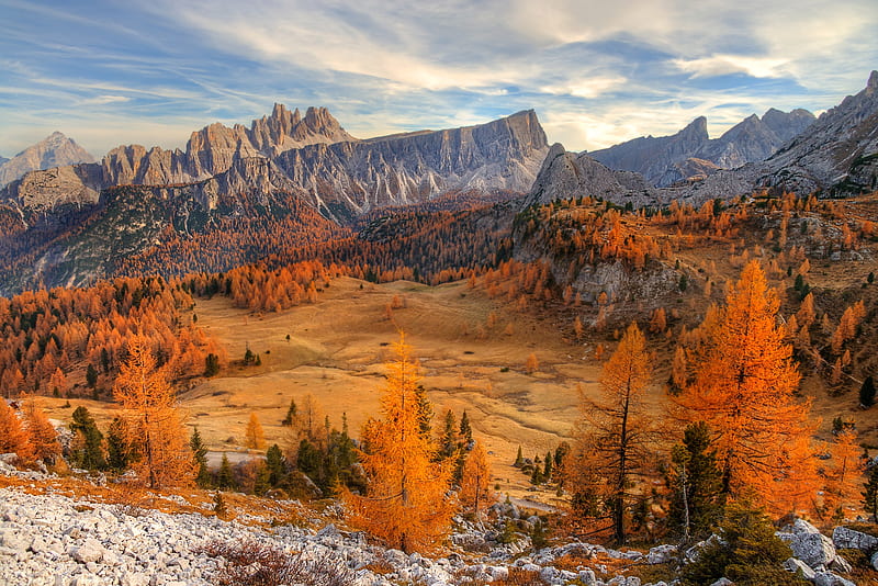 Dolomites Mountains Landscape, mountains, nature, HD wallpaper