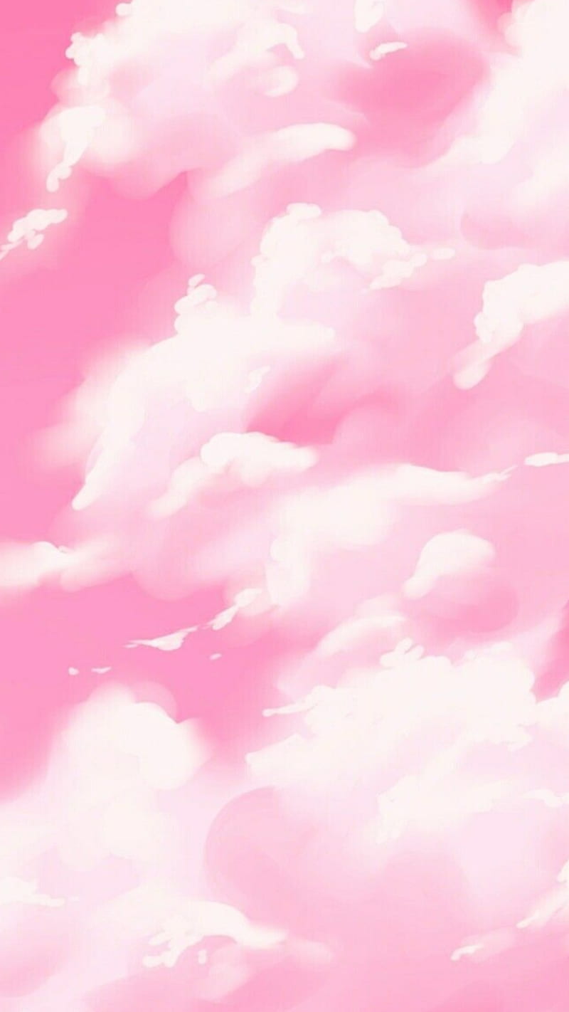 Pink clouds, cloud, clouds, pastel, pastel pink, pink, HD phone wallpaper