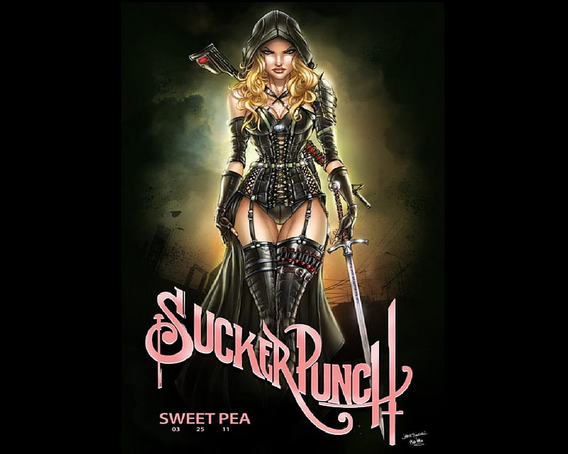 Sweat Pea (Sucker Punch), Woman, Sword, Fantasy, Gun, HD wallpaper