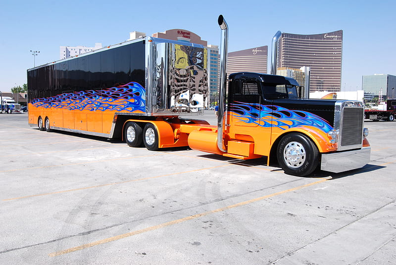 Personalizado, camión y remolque, camión personalizado, camión, 18wheeler,  big rig, Fondo de pantalla HD | Peakpx