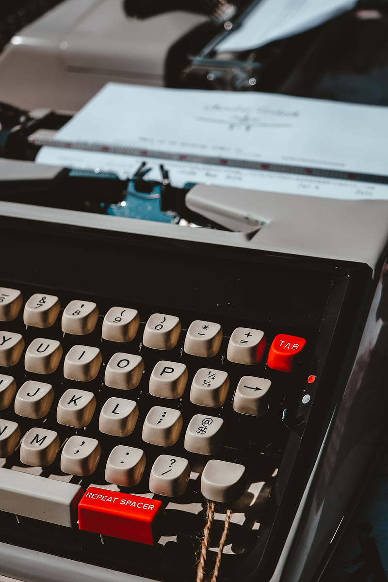 typewriter, keys, keyboard, device, typography, HD phone wallpaper