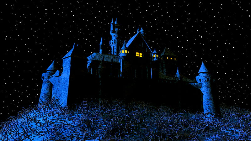 dark castle at offset #2, gothic, architecture, castle, dark, HD wallpaper