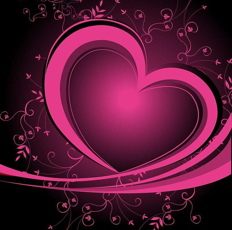 LOVE IN PINK, hot, pink, love, heart, HD wallpaper