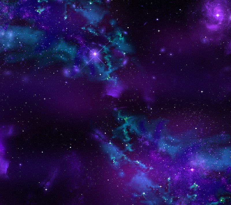 Starr, blue, cosmo, galaxy, kon, purple, space, star, HD wallpaper